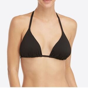 SPANX Triangle Bikini Top Swimwear Black Size S